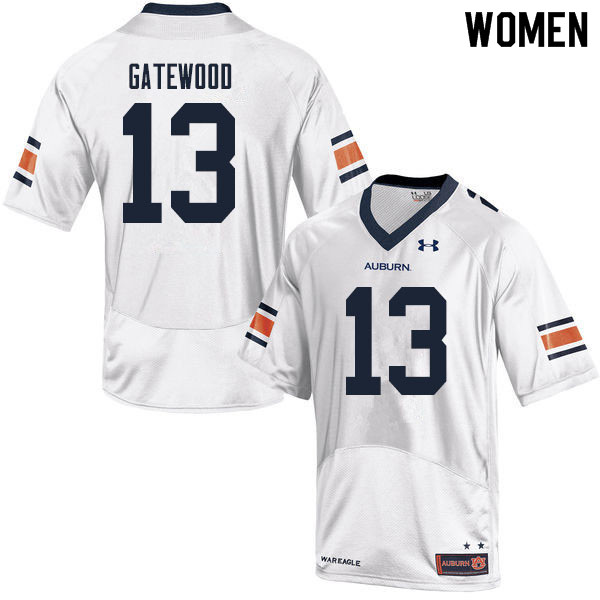 Women #13 Joey Gatewood Auburn Tigers College Football Jerseys Sale-White